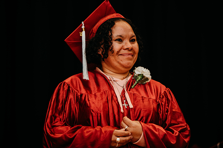 Navigation button for Adult and Community Programs of an adult during graduation