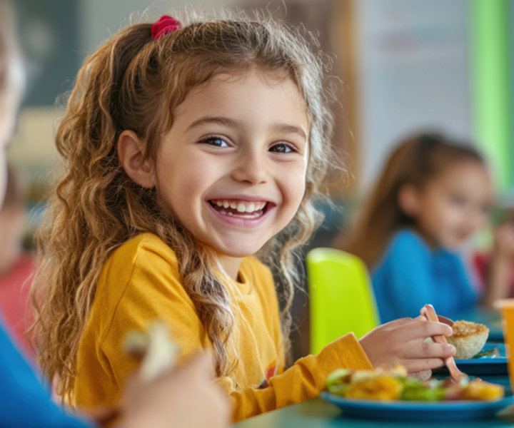 Picture of kid with food